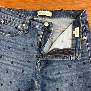 Classic straight Jeans adorable heart pattern
